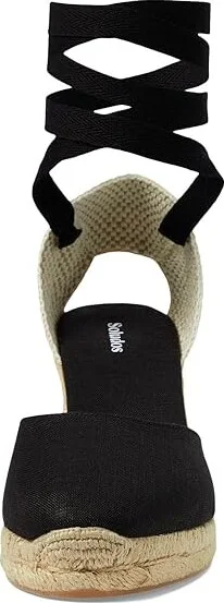 Soludos Marseille Wedge Espadrille Women's Sandals Black : 6 B - Medium - Image 3