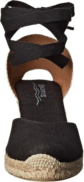 Soludos Marseille Wedge Espadrille Women's Sandals Black : 6 B - Medium - Image 6