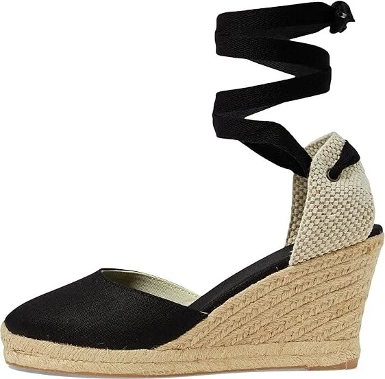 Soludos Marseille Wedge Espadrille Women's Sandals Black : 6 B - Medium - Image 7