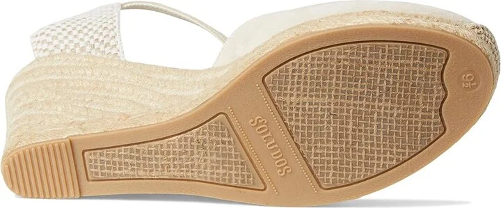 Soludos Marseille Wedge Espadrille Women's Sandals La Concha Ivory 1 : 9 B - Medium, Suede - Image 3