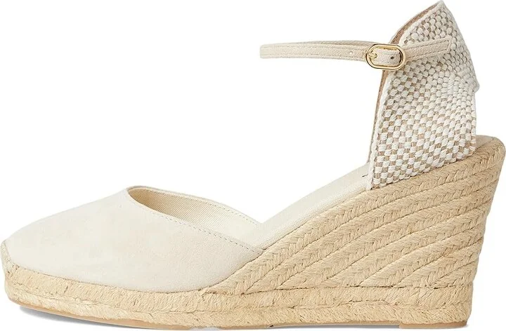 Soludos Marseille Wedge Espadrille Women's Sandals La Concha Ivory 1 : 9 B - Medium, Suede - Image 6