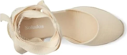 Soludos Marseille Wedge Espadrille Women's Sandals La Concha Ivory : 6 B - Medium - Image 3