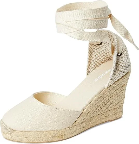 Soludos Marseille Wedge Espadrille Women's Sandals La Concha Ivory : 6 B - Medium - Image 6