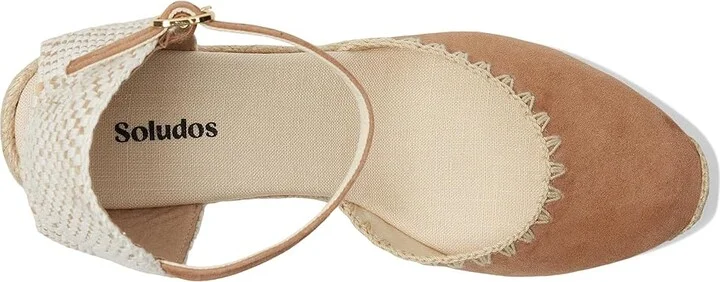 Soludos Marseille Wedge Espadrille Women's Sandals Miel Brown : 10 B - Medium, Suede - Image 2