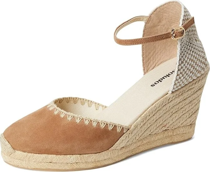 Soludos Marseille Wedge Espadrille Women's Sandals Miel Brown : 10 B - Medium, Suede - Image 5