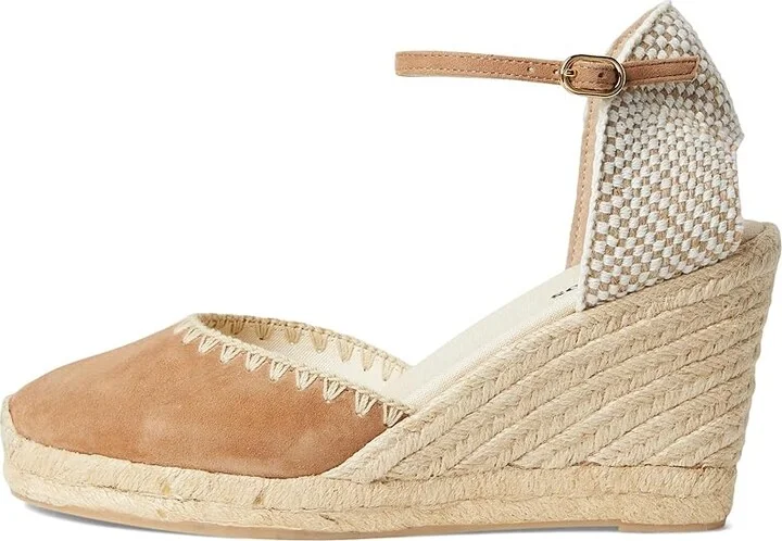 Soludos Marseille Wedge Espadrille Women's Sandals Miel Brown : 10 B - Medium, Suede - Image 6