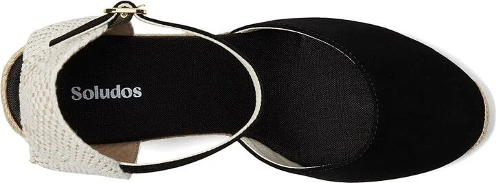 Soludos Marseille Wedge Espadrille Women's Sandals Noche Black : 11 B - Medium, Suede - Image 2
