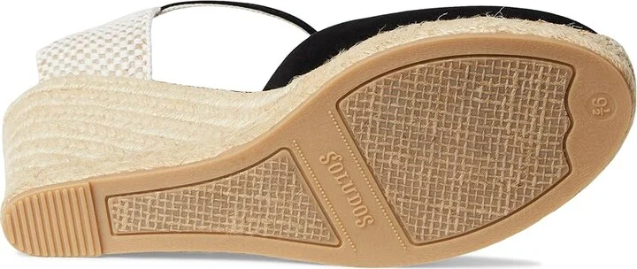 Soludos Marseille Wedge Espadrille Women's Sandals Noche Black : 11 B - Medium, Suede - Image 3