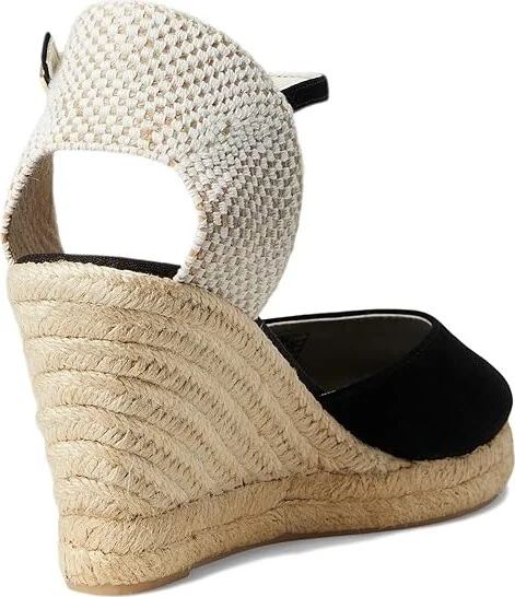 Soludos Marseille Wedge Espadrille Women's Sandals Noche Black : 11 B - Medium, Suede - Image 4