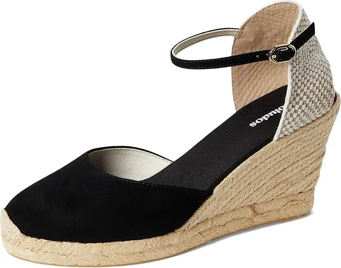 Soludos Marseille Wedge Espadrille Women's Sandals Noche Black : 11 B - Medium, Suede - Image 5
