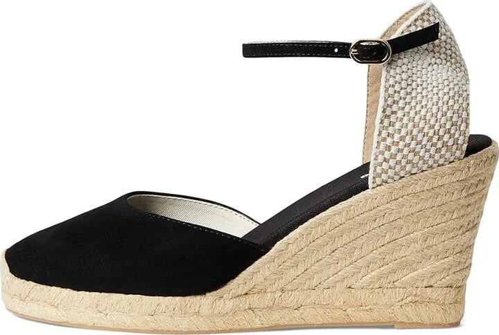 Soludos Marseille Wedge Espadrille Women's Sandals Noche Black : 11 B - Medium, Suede - Image 6