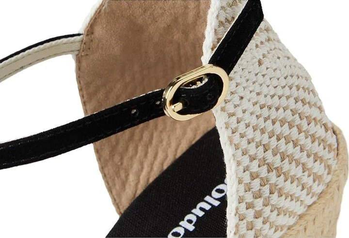 Soludos Marseille Wedge Espadrille Women's Sandals Noche Black : 11 B - Medium, Suede - Image 7