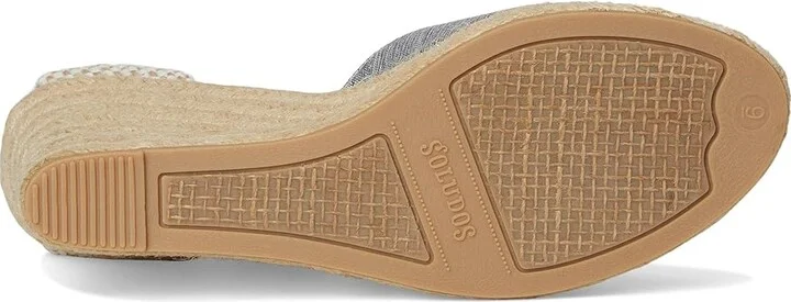 Soludos Marseille Wedge Espadrille Women's Sandals Silver : 7.5 B - Medium, Rubber/Synthetic - Image 3