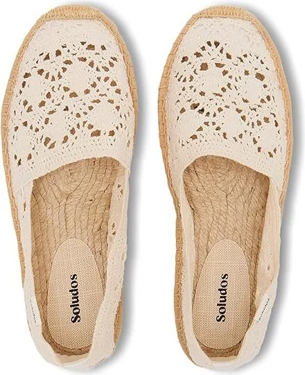 Soludos Original Espadrille Espadrille Women's Flat Shoes La Concha Ivory : 8 B - Medium, Cotton - Image 2