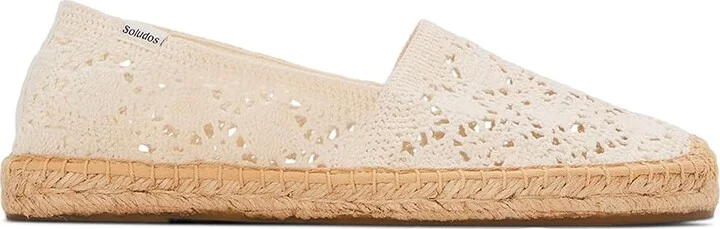 Soludos Original Espadrille Espadrille Women's Flat Shoes La Concha Ivory : 8 B - Medium, Cotton - Image 4