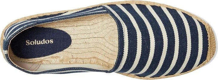 Soludos Original Espadrille Men's Shoes Dark Navy / Ivory : 8 D - Medium, Canvas/Cotton - Image 2