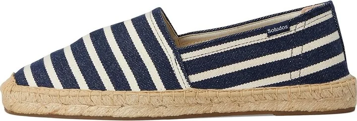 Soludos Original Espadrille Men's Shoes Dark Navy / Ivory : 8 D - Medium, Canvas/Cotton - Image 6