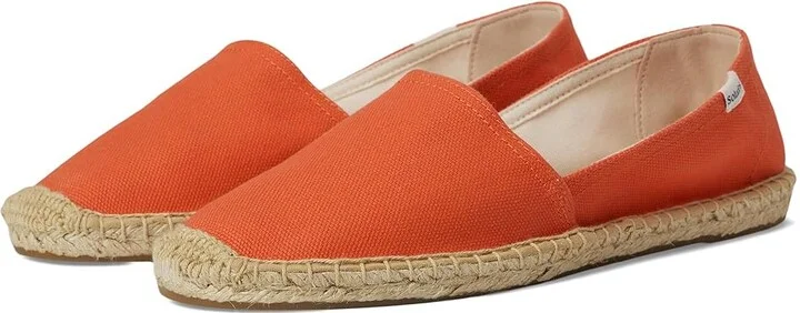 Soludos Original Espadrille Women's Shoes Flama Orange : EU 38 (US Women's 7-7.5) B - Medium, Canvas/Cotton
