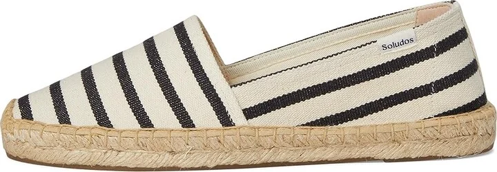 Soludos Original Espadrille Women's Shoes Ivory / Black : 5 B - Medium, Leather - Image 6