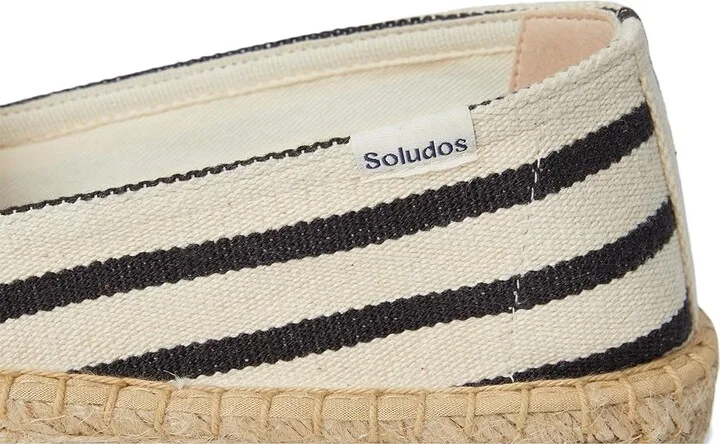 Soludos Original Espadrille Women's Shoes Ivory / Black : 5 B - Medium, Leather - Image 7