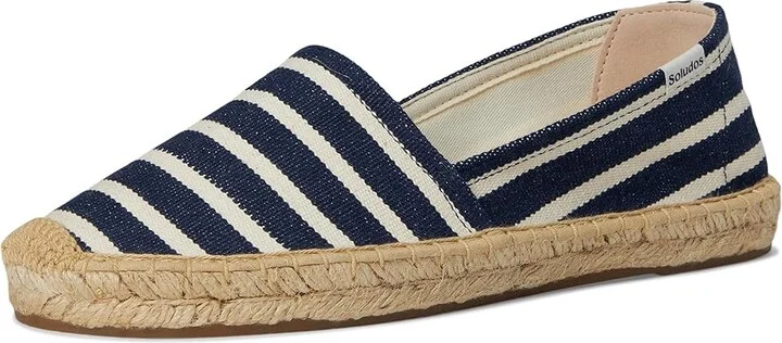 Soludos Original Espadrille Women's Shoes Navy / Ivory : 5 B - Medium, Leather - Image 5