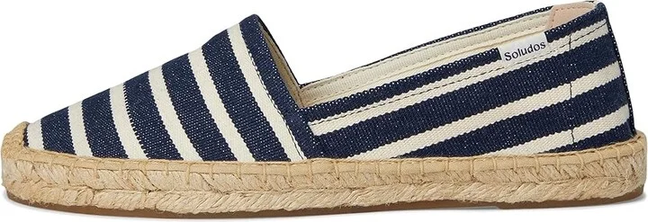 Soludos Original Espadrille Women's Shoes Navy / Ivory : 5 B - Medium, Leather - Image 6