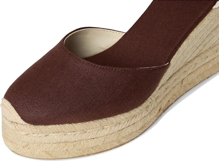 Soludos Platform Wedge Espadrille Women's Sandals Castano Brown : 8 B - Medium, Rubber/Synthetic - Image 2