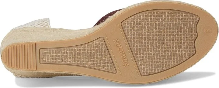 Soludos Platform Wedge Espadrille Women's Sandals Castano Brown : 8 B - Medium, Rubber/Synthetic - Image 3