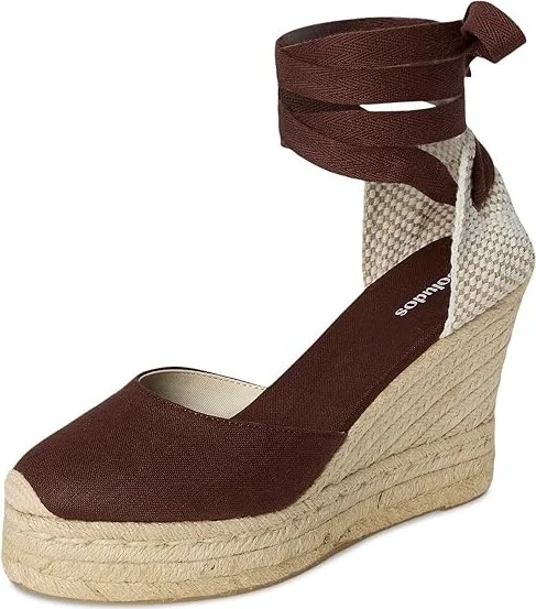 Soludos Platform Wedge Espadrille Women's Sandals Castano Brown : 8 B - Medium, Rubber/Synthetic - Image 5