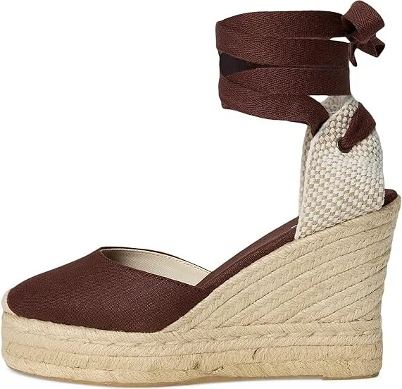 Soludos Platform Wedge Espadrille Women's Sandals Castano Brown : 8 B - Medium, Rubber/Synthetic - Image 6