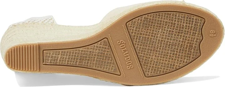 Soludos Platform Wedge Espadrille Women's Sandals La Concha Ivory : 8.5 B - Medium, Rubber/Synthetic - Image 3