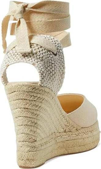 Soludos Platform Wedge Espadrille Women's Sandals La Concha Ivory : 8.5 B - Medium, Rubber/Synthetic - Image 4