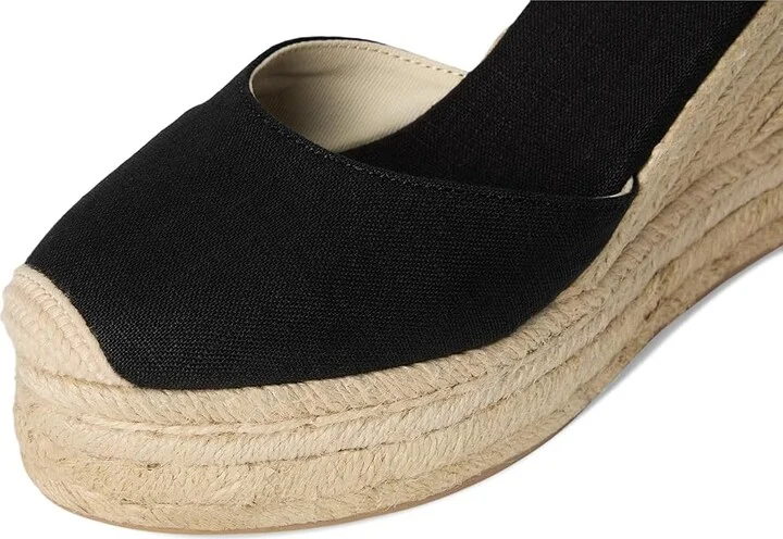 Soludos Platform Wedge Espadrille Women's Sandals Noche Black : 9.5 B - Medium, Rubber/Synthetic - Image 2