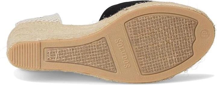 Soludos Platform Wedge Espadrille Women's Sandals Noche Black : 9.5 B - Medium, Rubber/Synthetic - Image 3