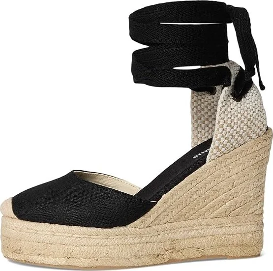 Soludos Platform Wedge Espadrille Women's Sandals Noche Black : 9.5 B - Medium, Rubber/Synthetic - Image 6