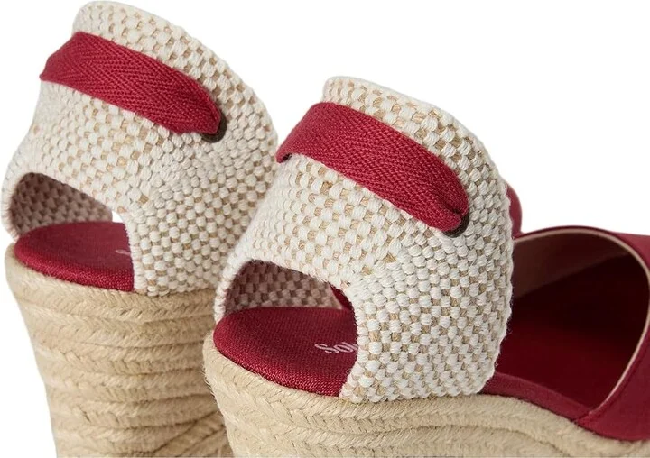 Soludos Platform Wedge Espadrille Women's Sandals Reef Red : 7 B - Medium, Rubber/Synthetic - Image 7