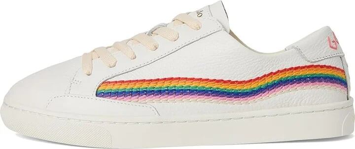 Soludos Rainbow Wave Sneaker Women's Shoes White : 5 B - Medium, Leather - Image 6