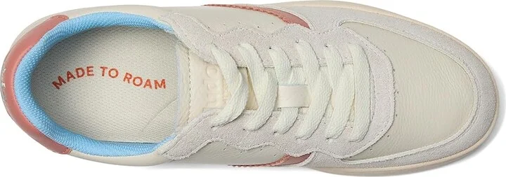 Soludos Roma Sneaker Women's Shoes White / Pink / Light Blue : 5 B - Medium, Leather - Image 2