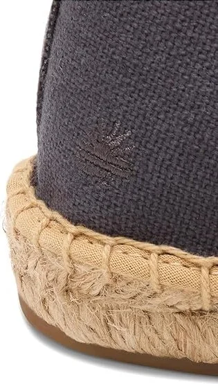 Soludos Smoking Slipper Espadrille Men's Shoes Roca Gray : 10 D - Medium, Cotton/Textile - Image 4