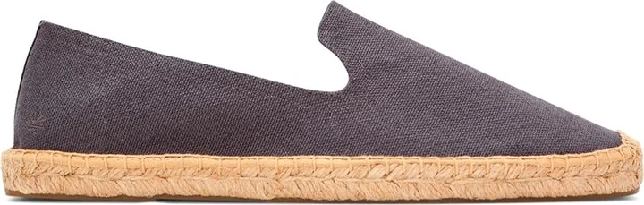 Soludos Smoking Slipper Espadrille Men's Shoes Roca Gray : 10 D - Medium, Cotton/Textile - Image 5