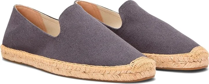 Soludos Smoking Slipper Espadrille Men's Shoes Roca Gray : 10 D - Medium, Cotton/Textile