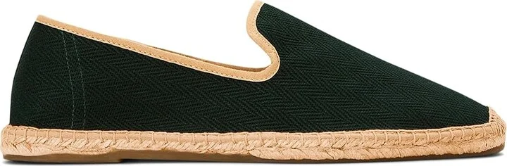 Soludos Smoking Slipper Espadrille Men's Slip on Shoes Green / Tan : 11 D - Medium, Jute - Image 4