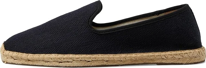 Soludos Smoking Slipper Espadrille Men's Slip on Shoes Tonal Black : 8 D - Medium, Jute - Image 6