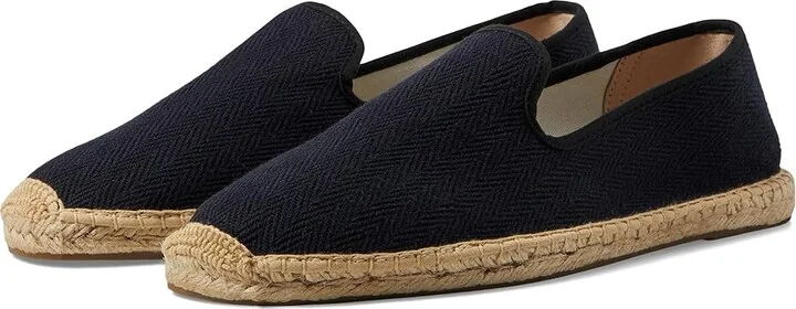 Soludos Smoking Slipper Espadrille Men's Slip on Shoes Tonal Black : 8 D - Medium, Jute