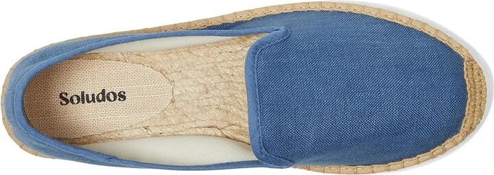 Soludos Smoking Slipper Espadrille Men's Slip on Shoes Tonal Blue : 10 D - Medium - Image 2