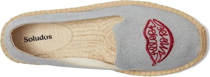 Soludos Smoking Slipper Espadrille Women's Slip on Shoes Allora Amore/Dolphin Blue : 7 B - Medium, Jute - Image 2
