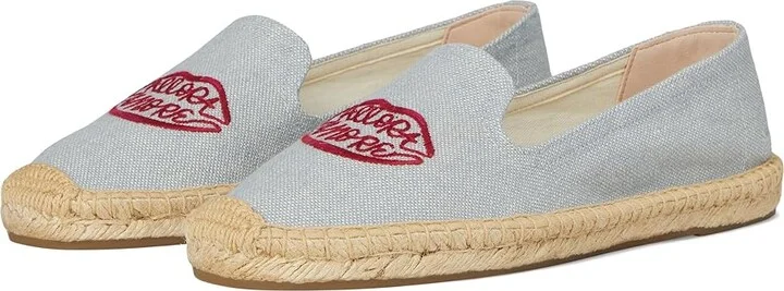 Soludos Smoking Slipper Espadrille Women's Slip on Shoes Allora Amore/Dolphin Blue : 7 B - Medium, Jute