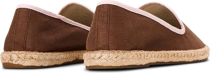 Soludos Smoking Slipper Espadrille Women's Slip on Shoes Brown / Light Pink : 6 B - Medium, Jute - Image 3