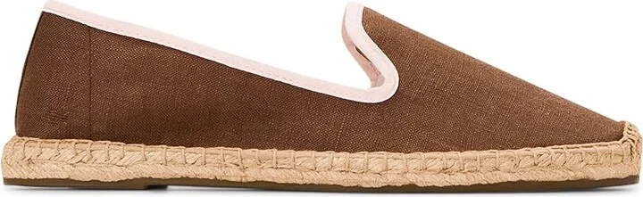 Soludos Smoking Slipper Espadrille Women's Slip on Shoes Brown / Light Pink : 6 B - Medium, Jute - Image 4