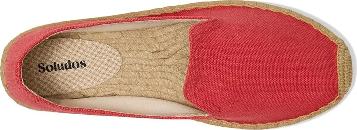 Soludos Smoking Slipper Espadrille Women's Slip on Shoes Cayenne Red : 5 B - Medium, Jute - Image 2